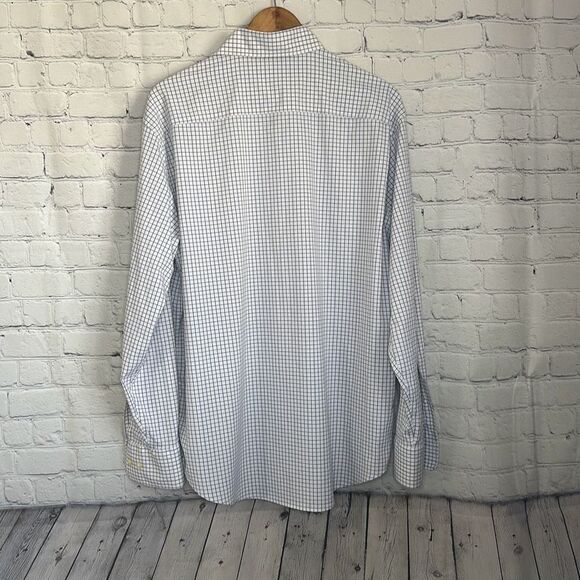 Peter Millar Summer Comfort Mens Long Sleeve Purple Gray Checkered size L Large - Picture 4 of 9